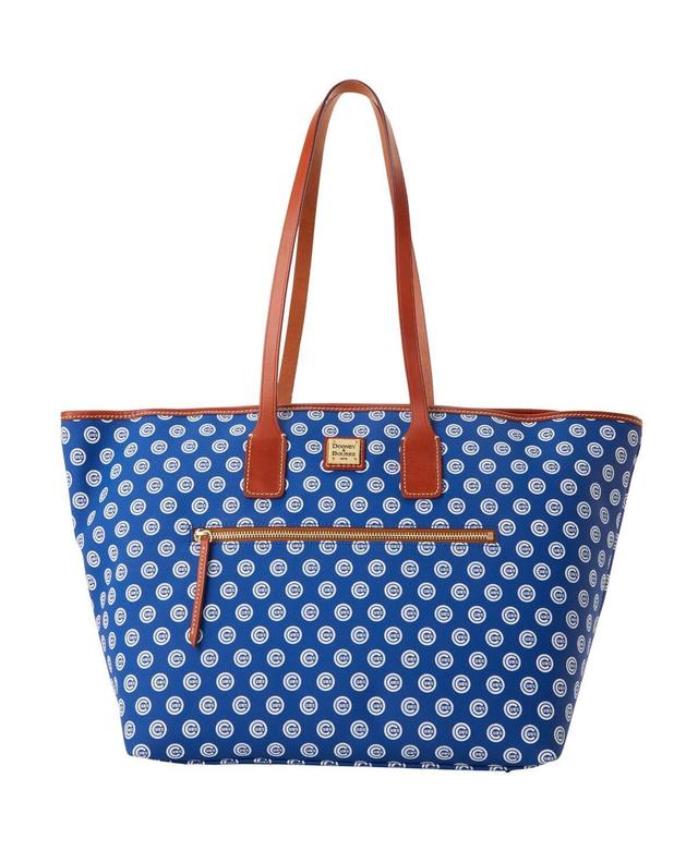 Womens Dooney & Bourke Chicago Cubs Signature Large Zip Tote Bag Product Image