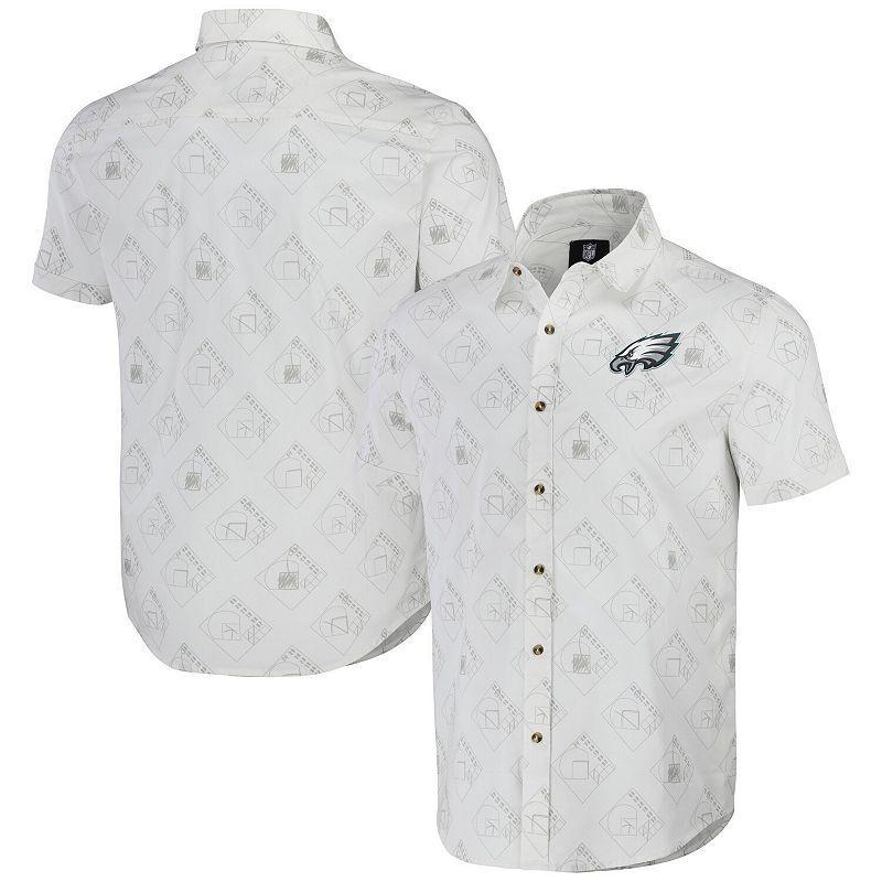 Mens NFL x Darius Rucker Collection by Fanatics Philadelphia Eagles Woven Short Sleeve Button Up Shirt Product Image