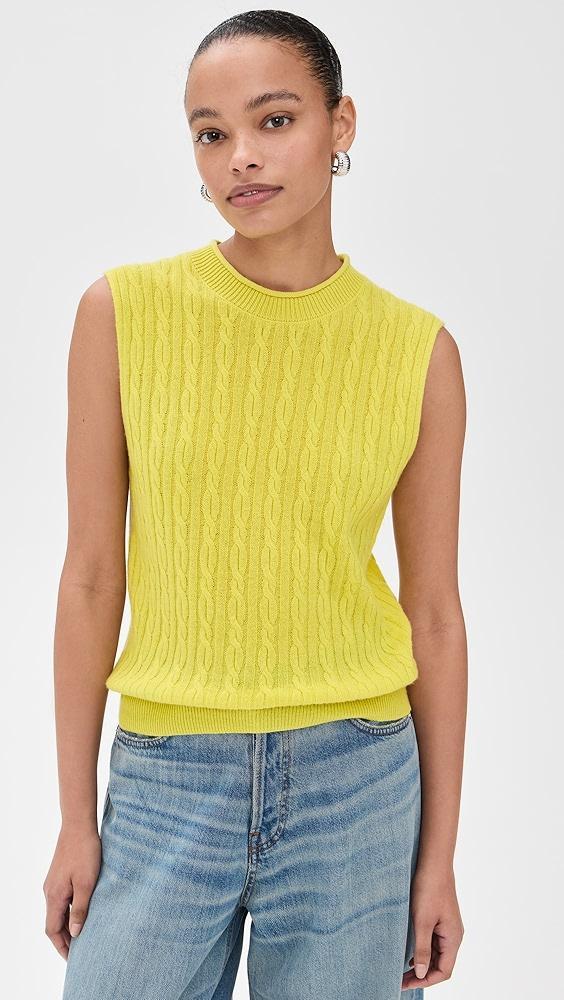 Guest in Residence Cable Vest In Cashmere | Shopbop Product Image