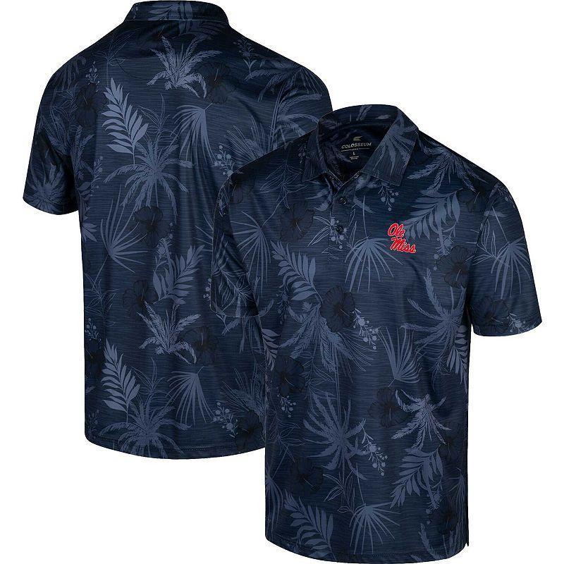 Mens Colosseum Ole Miss Rebels Palms Team Polo Blue Product Image