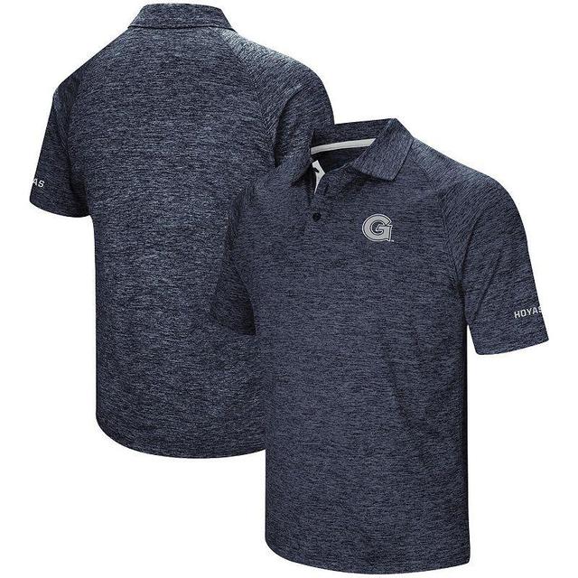 Mens Colosseum Heathered Navy Georgetown Hoyas Down Swing Raglan Polo Grg Blue Product Image