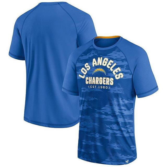 Mens Fanatics Branded Powder Blue Los Angeles Chargers Hail Mary Raglan T-Shirt Light Blue Product Image