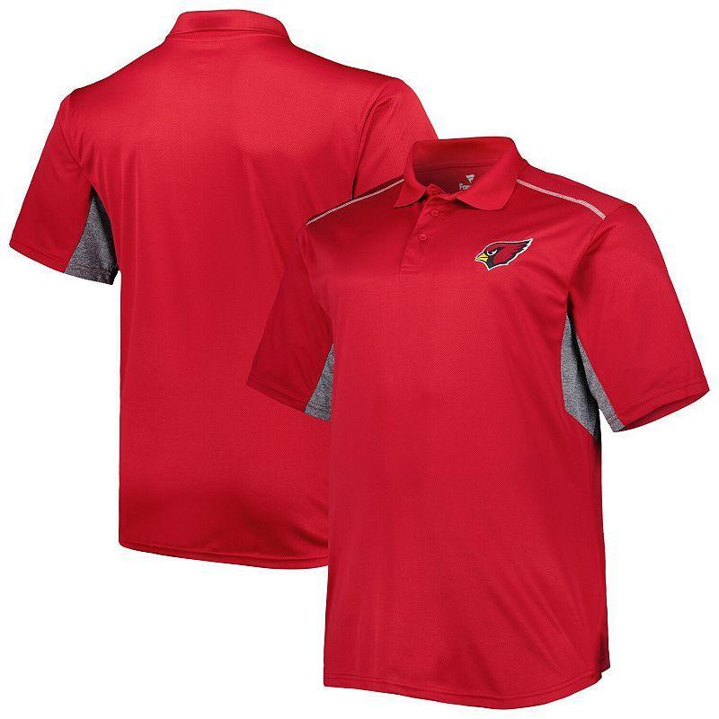 Mens Cardinal Arizona Cardinals Big and Tall Team Color Polo Shirt Product Image