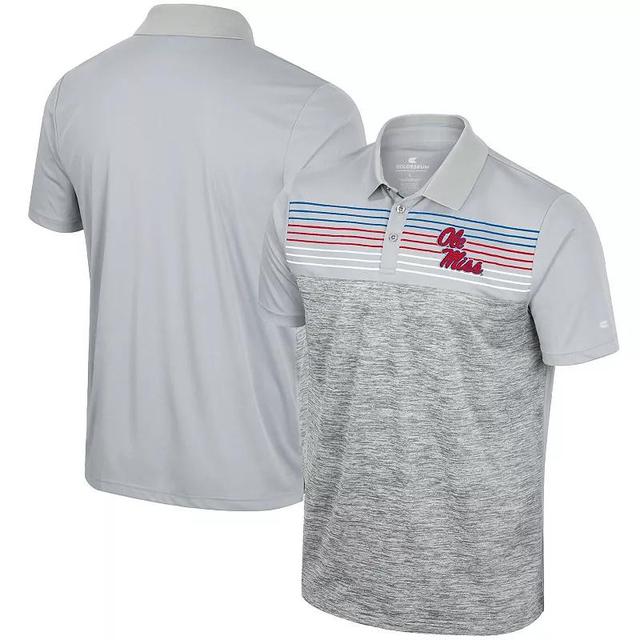 Mens Colosseum Gray Ole Miss Rebels Cybernetic Polo Product Image