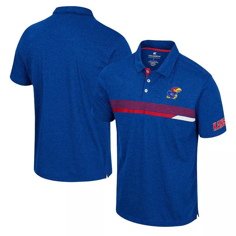 Mens Colosseum Royal Kansas Jayhawks No Problemo Polo Product Image