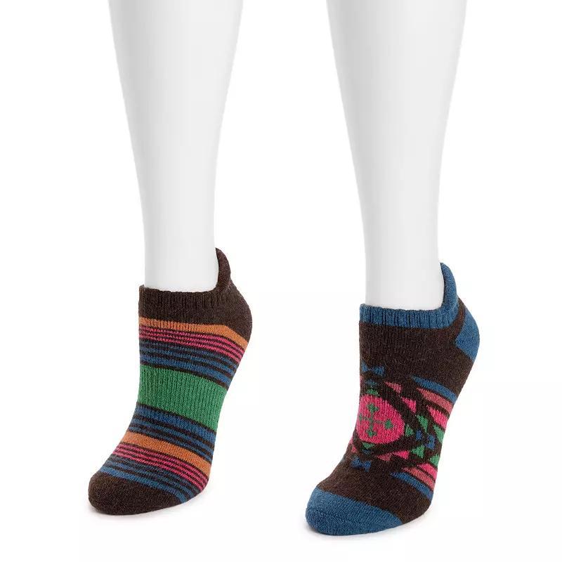 Womens 2-pk. MUK LUKS No Show Wool Blend Socks, White Team Product Image