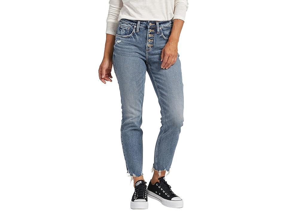 Silver Jeans Co. Beau Mid-Rise Slim Leg Jeans L27365SOC234 (Indigo) Women's Jeans Product Image