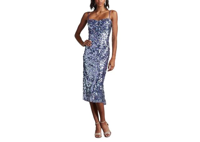 Tadashi Shoji Womens Mikala Sequin Corset Back Midi Dress Product Image