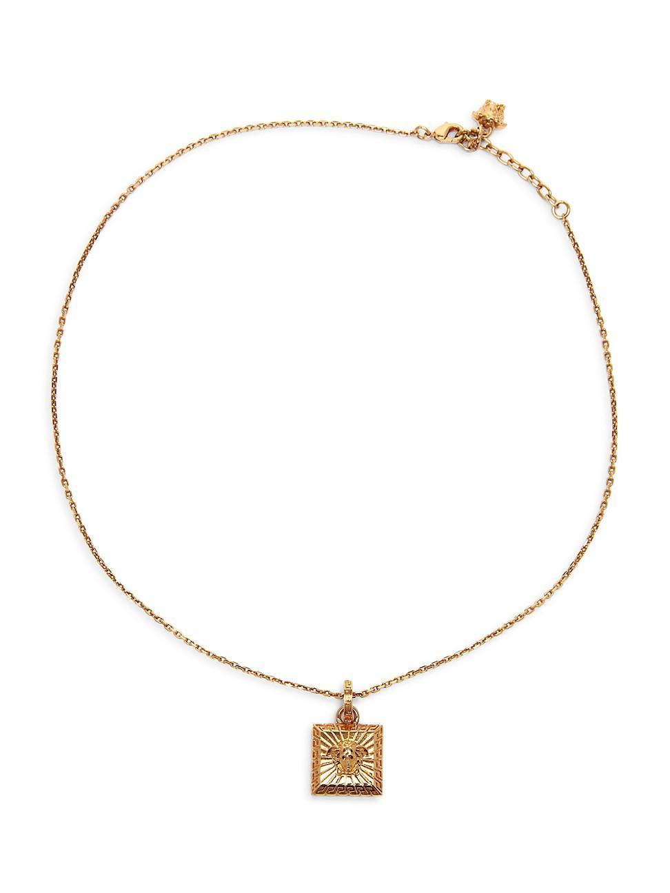 Versace Mens Medusa Square Pendant Necklace Product Image