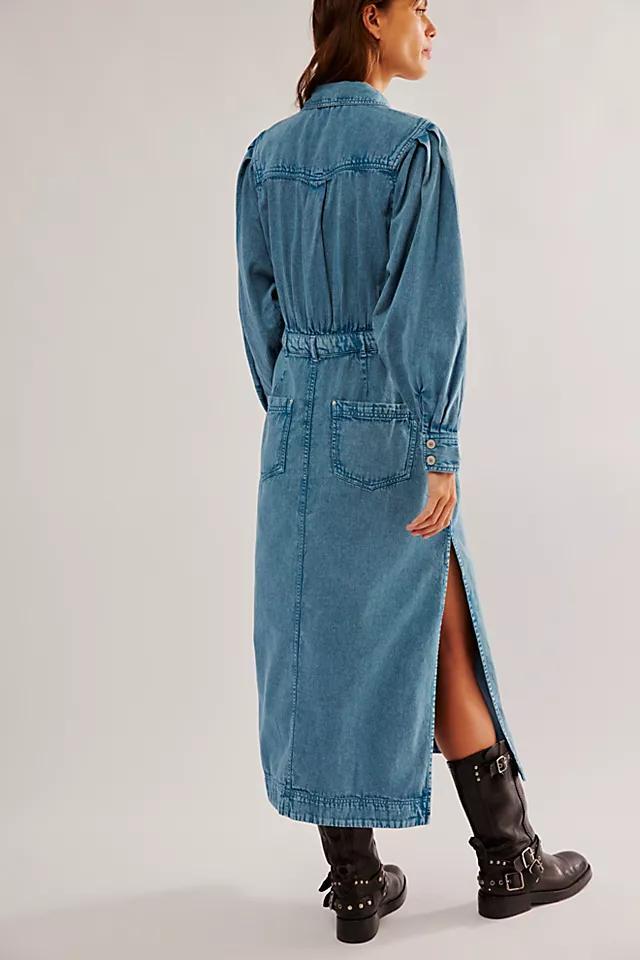 Mad Love Denim Midi Dress Product Image