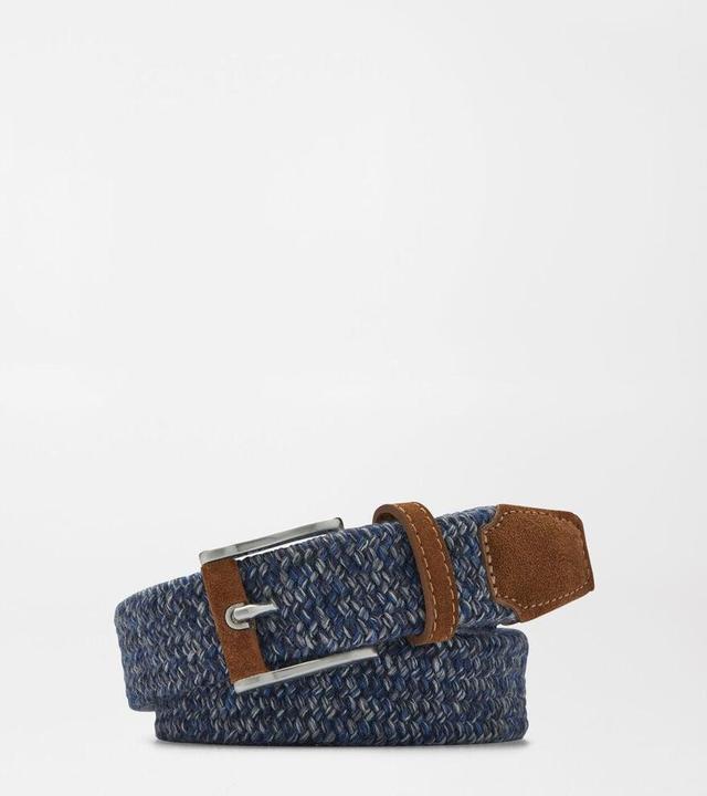 Peter Millar Mens O-Ring Suede Belt | Color: Dark Navy | Size: 38 Product Image