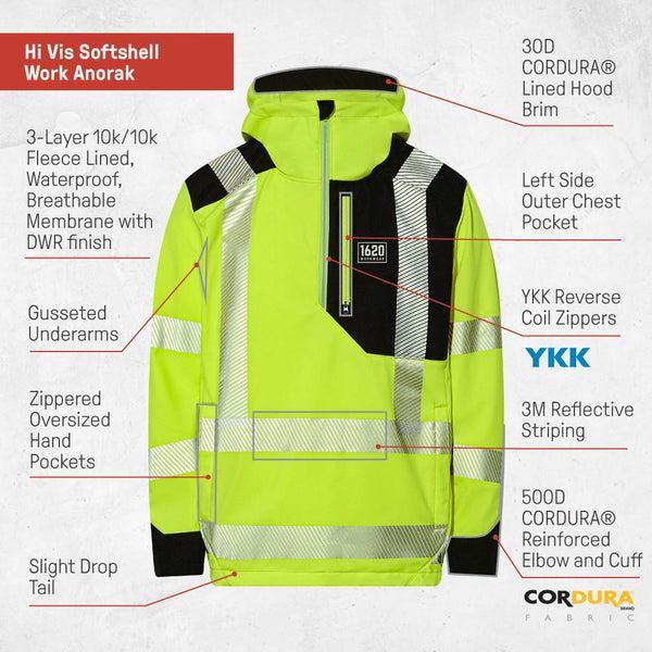 Hi Vis Softshell Work Anorak Product Image