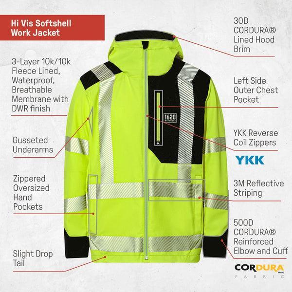 Hi Vis Softshell Work Jacket Product Image