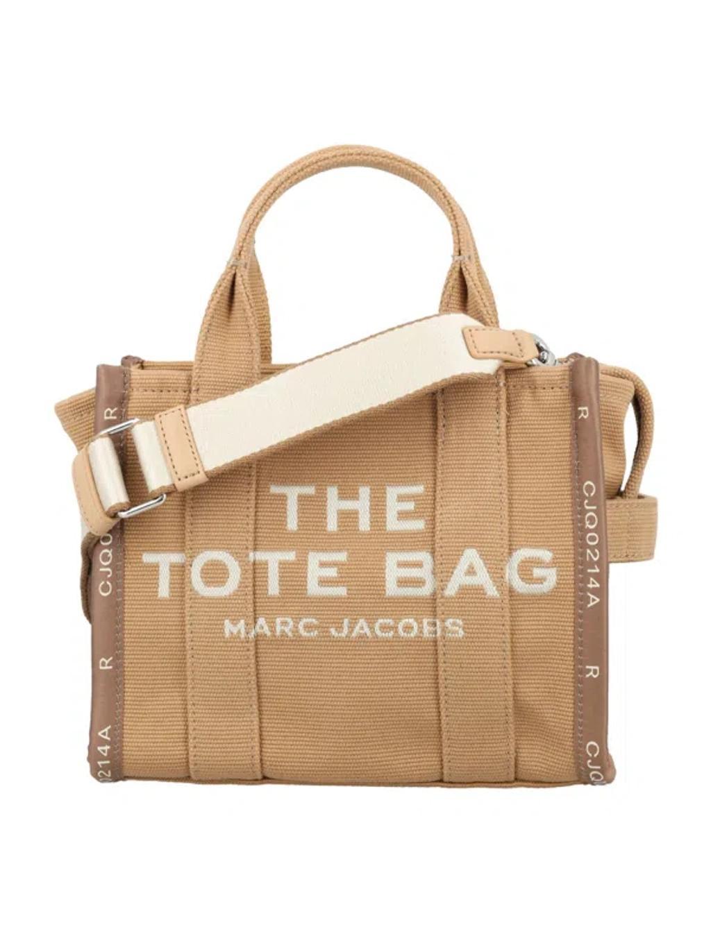 The Mini Jacquard Tote Bag In Camel product image