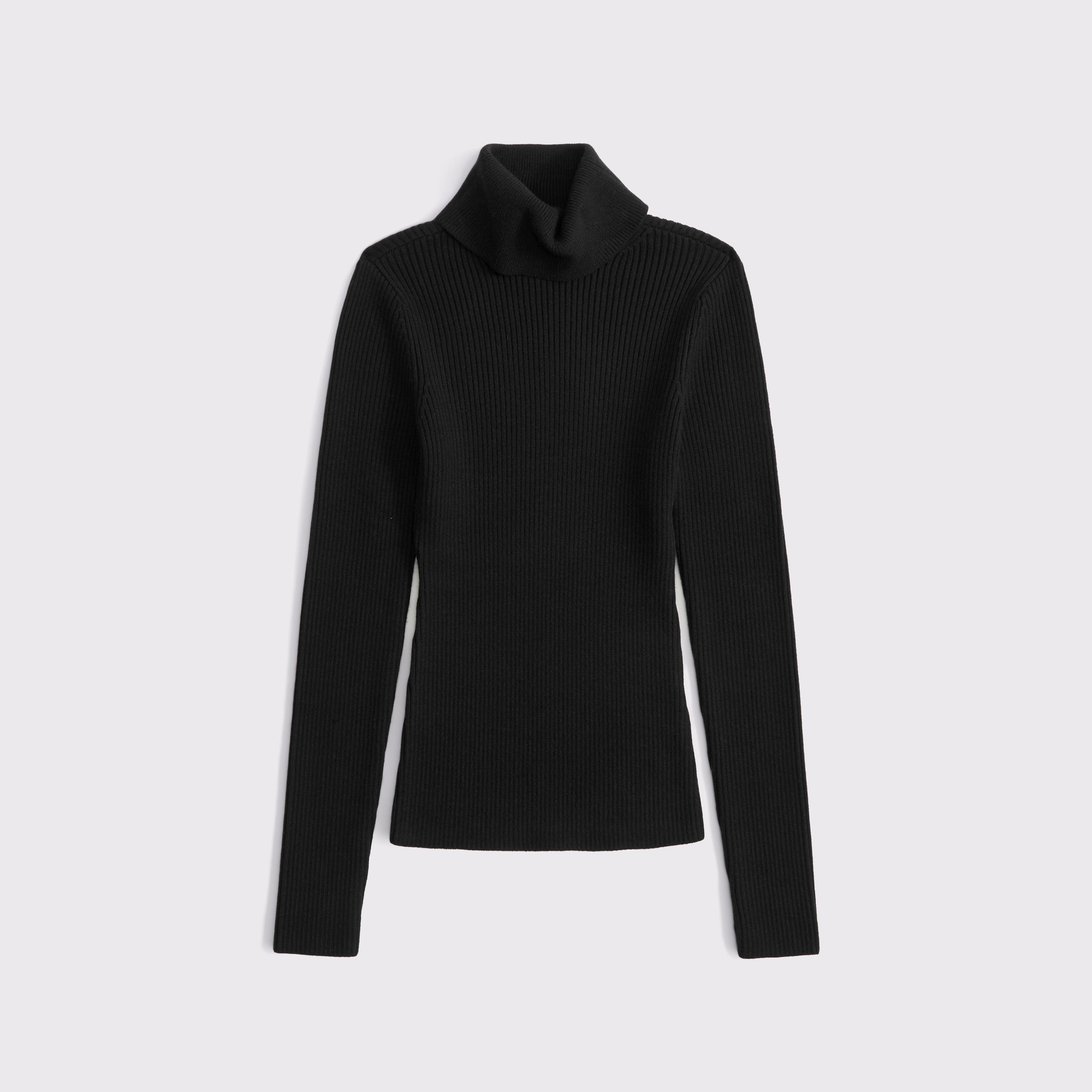 LuxeLoft Slim Ribbed Turtleneck Top Product Image