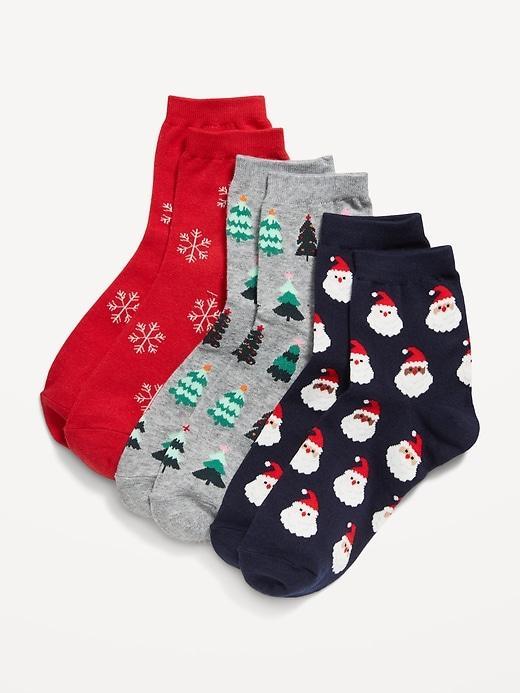 Novelty Quarter Crew Socks 3-Pack Product Image