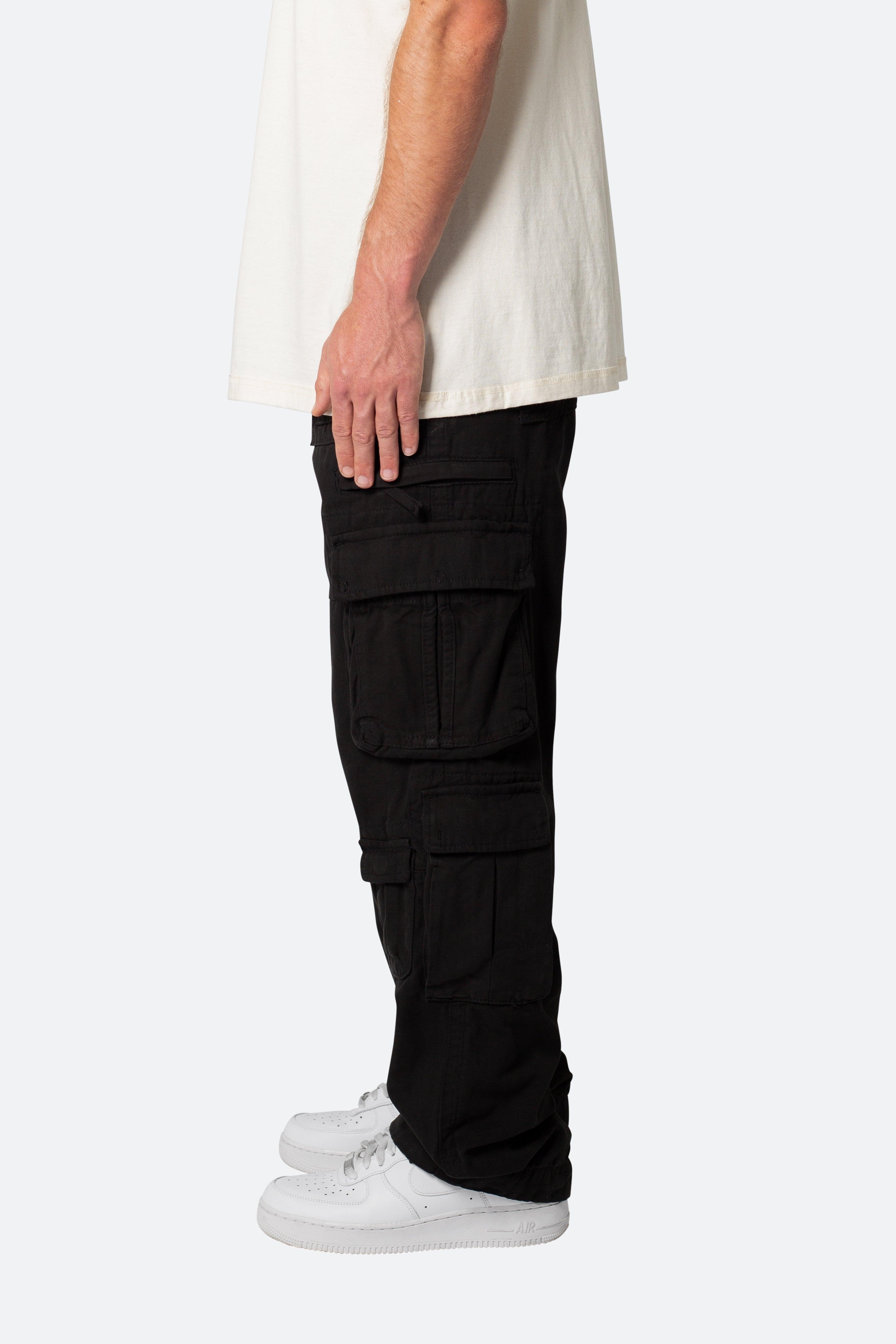 Military Cargo Pants - Black Product Image