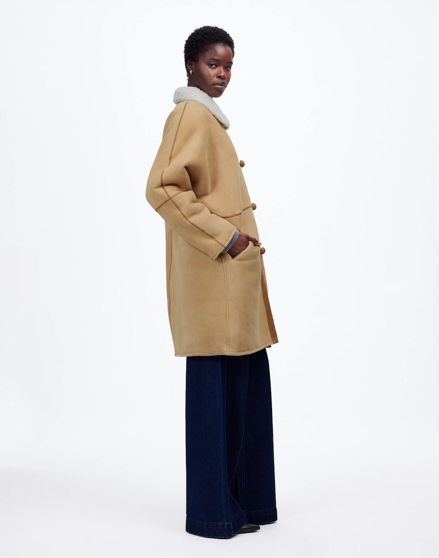 Suede Oversized Long Jacket Product Image