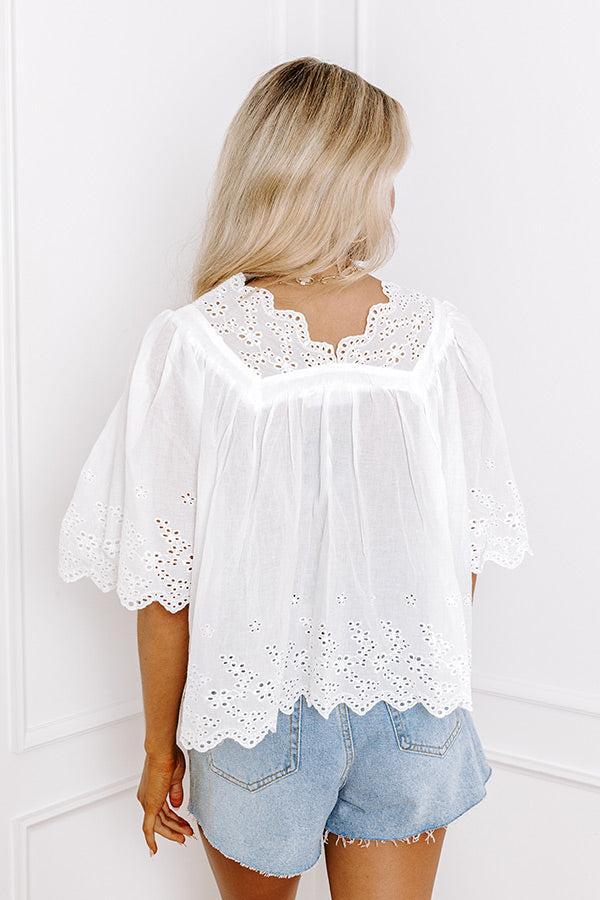 Sun-kissed Serenade Eyelet Top Product Image