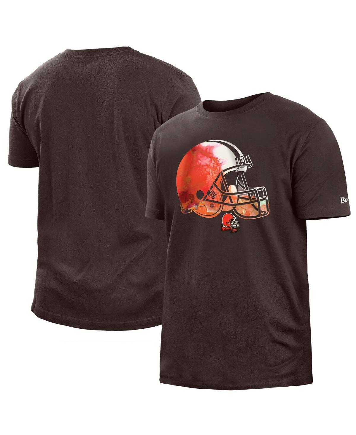 Mens New Era Brown Cleveland Browns 2022 Sideline Ink Dye T-shirt Product Image