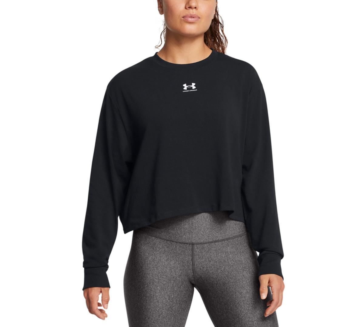 Under Armour Womens Active Campus Boxy Cropped Long-Sleeve T-Shirt Product Image