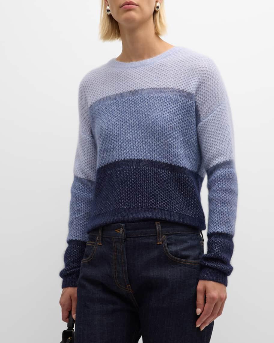 Ombre Colorblock Cashmere-Silk Sweater Product Image