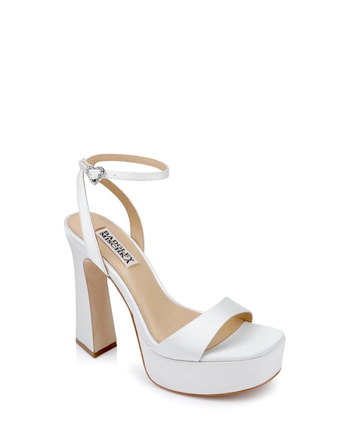 Badgley Mischka Womens Caia Square Toe High Heel Platform Sandals Product Image