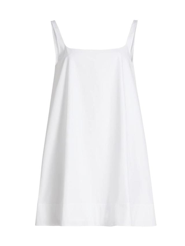 Womens Backless Cotton Shift Minidress Product Image