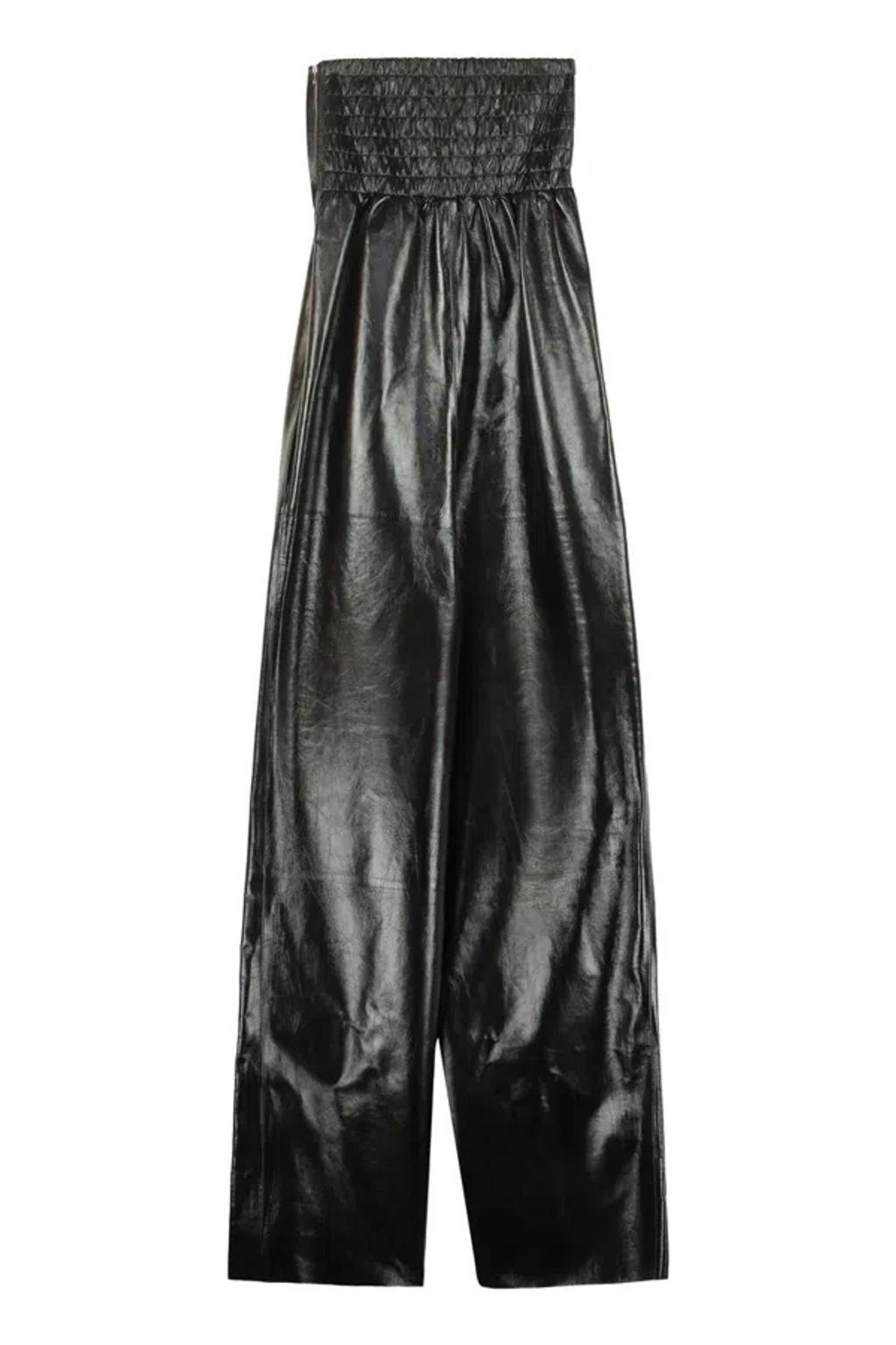 Leather Jumpsuit In Black Product Image