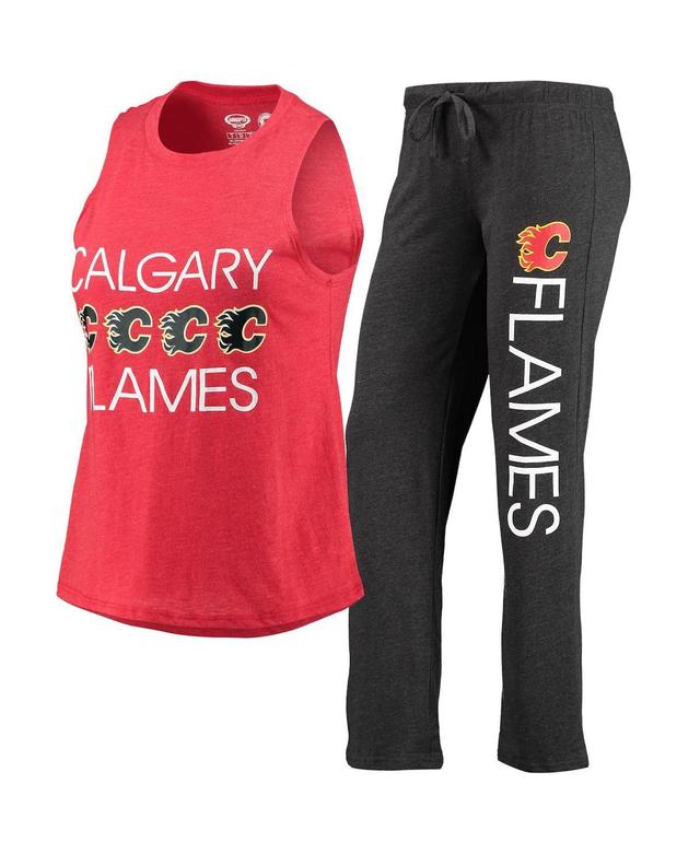 Womens Concepts Sport Red Calgary Flames Meter Tank Top and Pants Sleep Set - Red Product Image