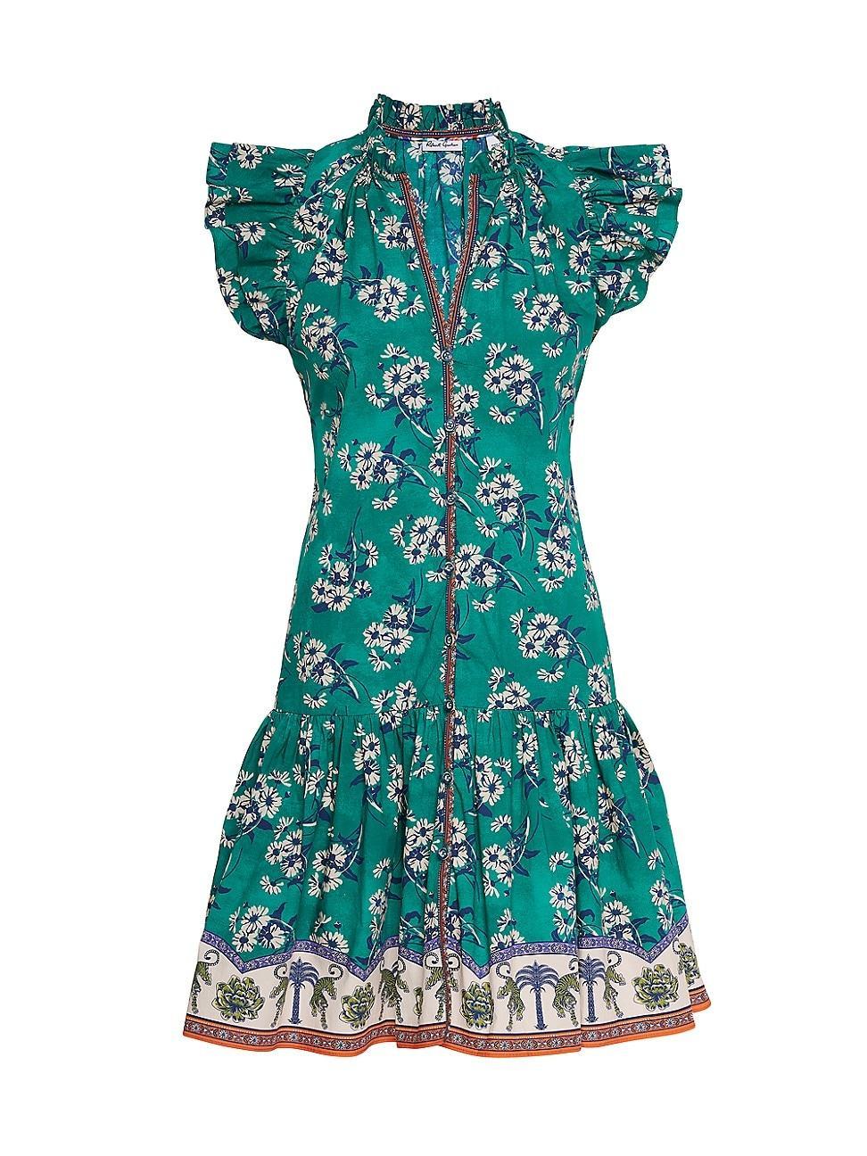 Womens Savannah Cotton Floral Minidress Product Image