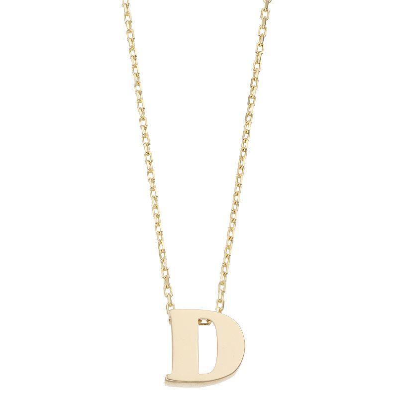 Au Naturale 14k Gold Initial Pendant Necklace, Womens Product Image