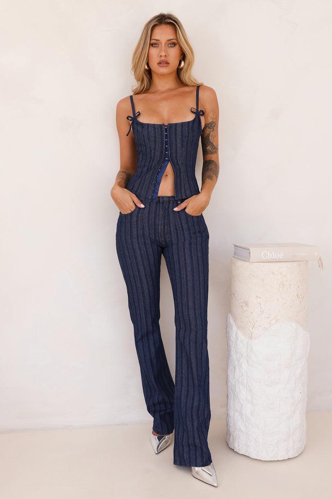 LIONESS Charismatic Jean Dark Pinstripe Product Image