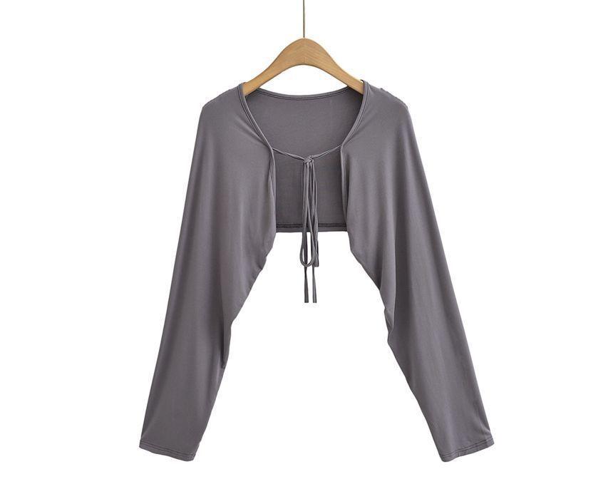 Plain Tie Front Bolero Product Image