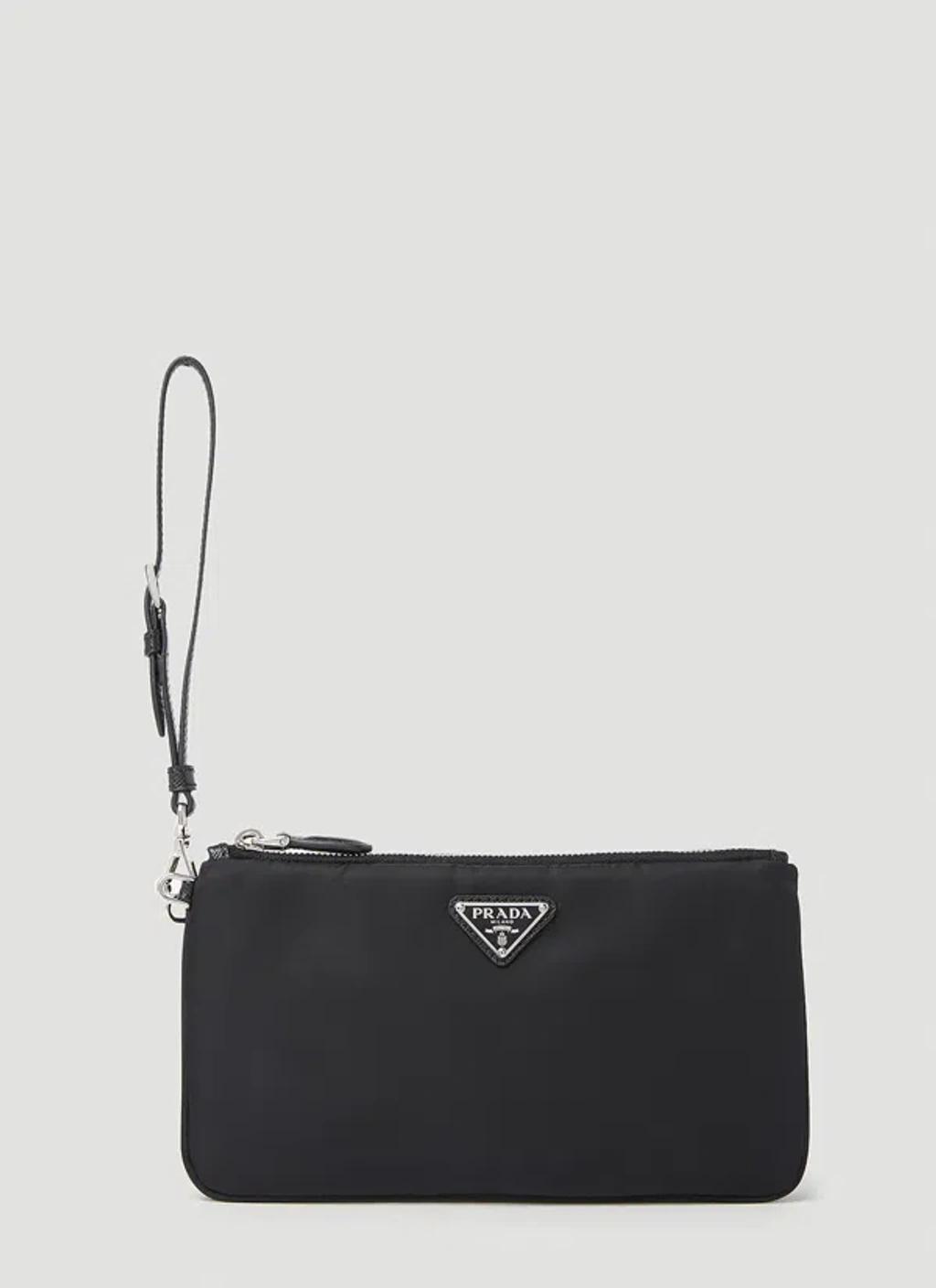 Logo Plaque Clutch Bag In Black product image