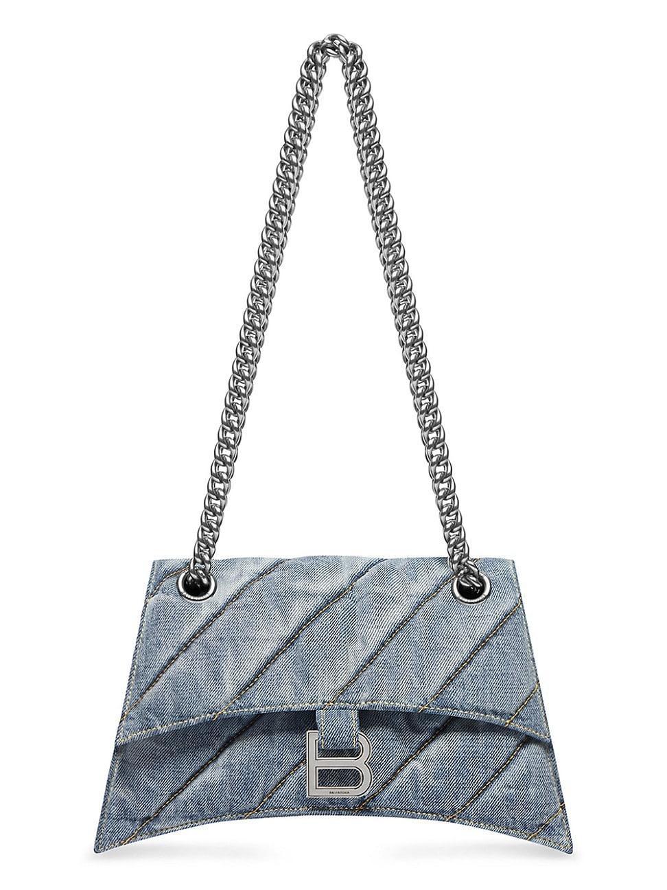 Womens Crush Small Chain Bag Quilted Denim Product Image