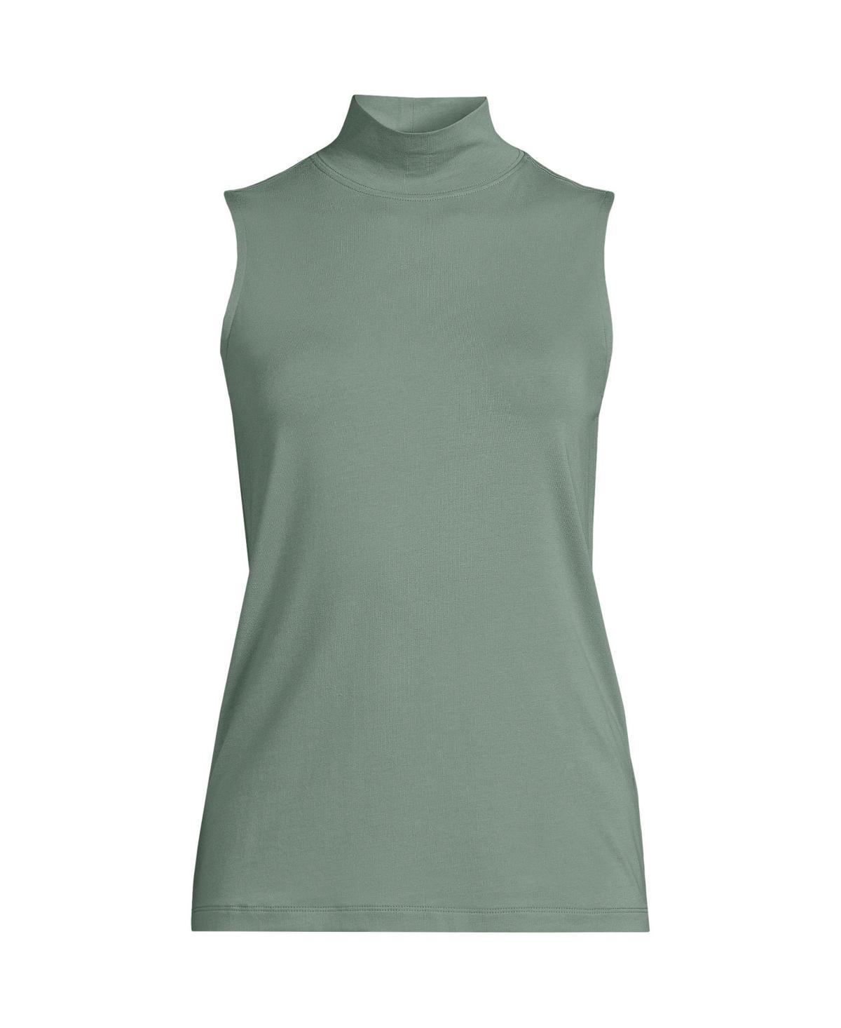 Womens Lands End Sleeveless Mockneck Top Product Image