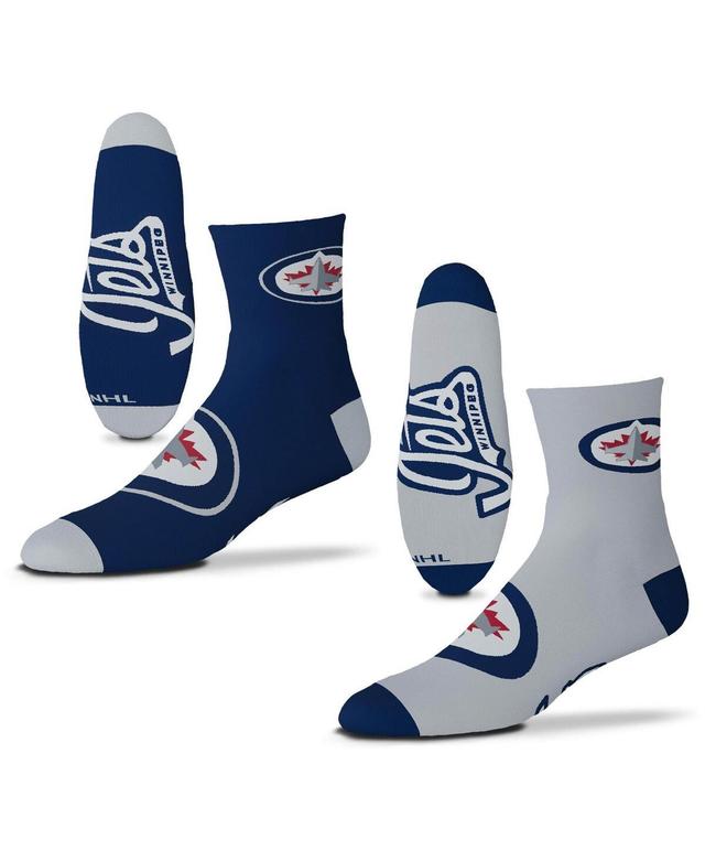 Mens For Bare Feet Winnipeg Jets 2-Pack Team Quarter-Length Socks Product Image