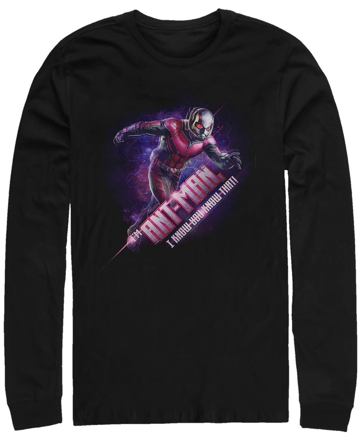 Mens Marvel Captain Marvel My Other Cat Is A Flerken Bold Logo Long Sleeve Graphic Tee Black Product Image