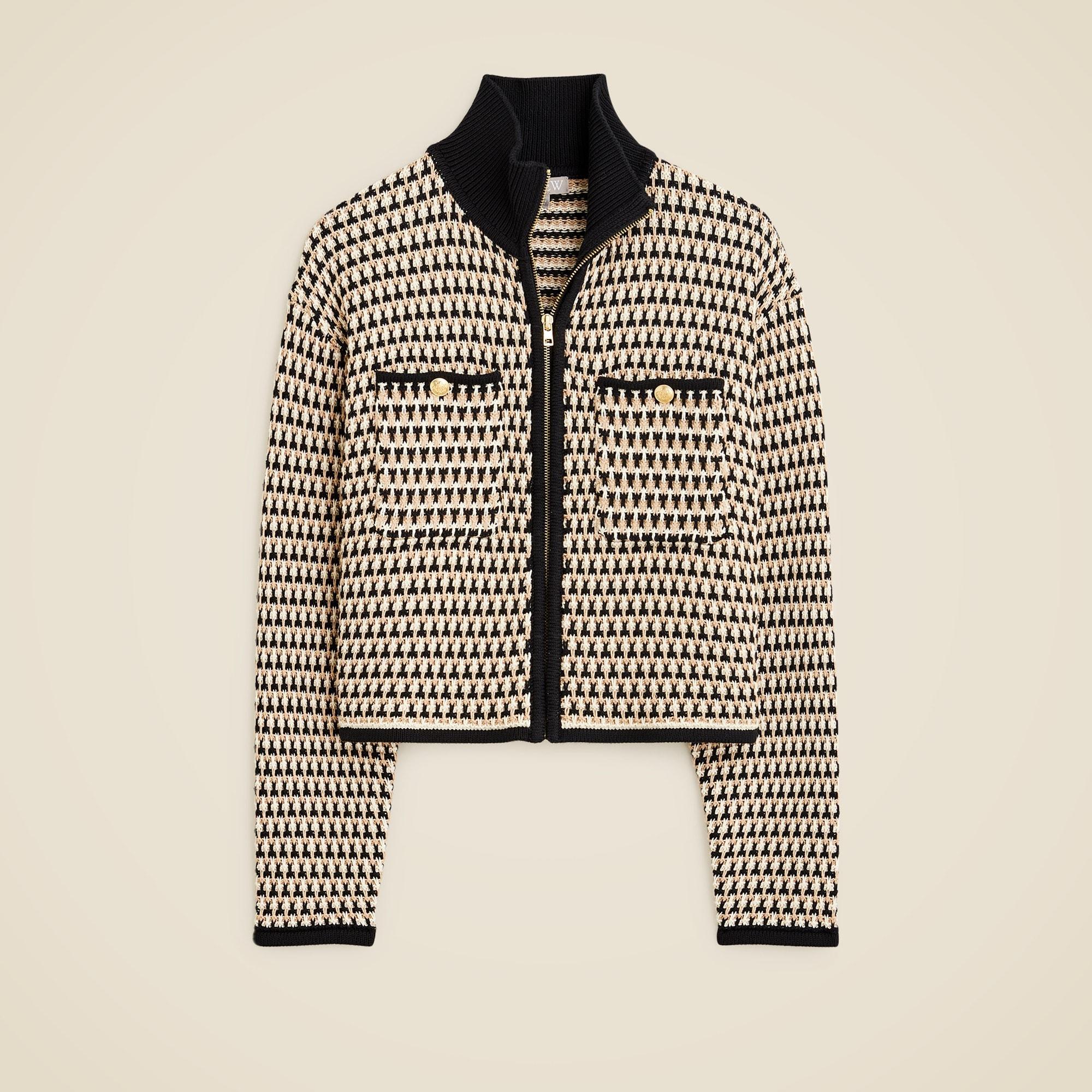 Jacquard sweater-jacket Product Image