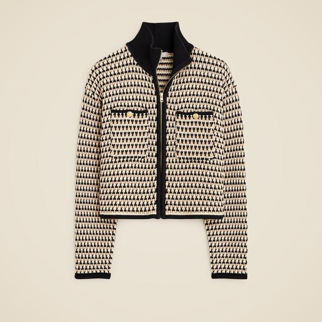 Jacquard sweater-jacket Product Image