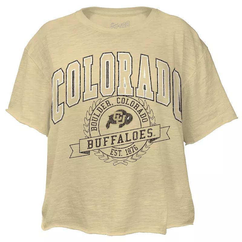 Womens Original Retro Brand Colorado Buffaloes Seal Cropped T-Shirt Product Image