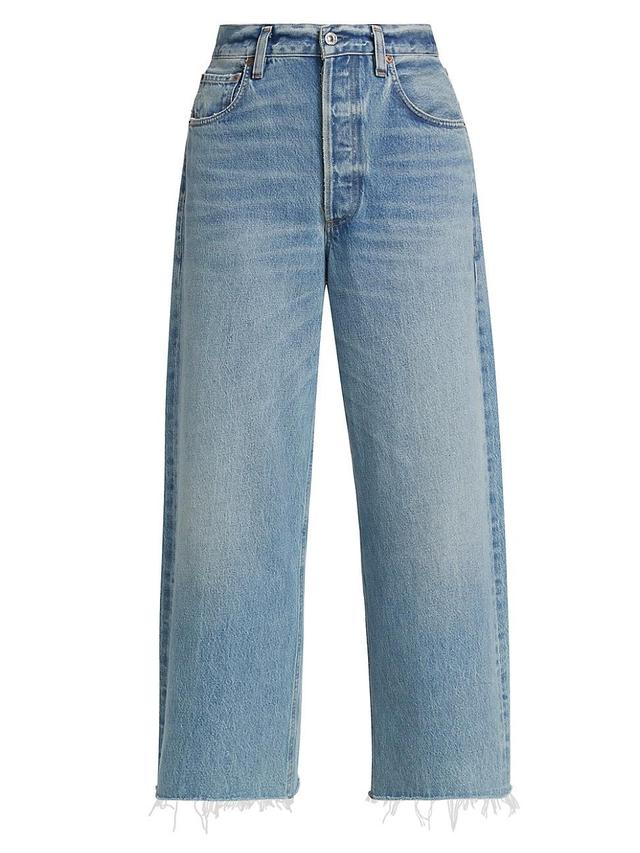 Womens Ayla Denim Raw-Hem Crop Jeans Product Image