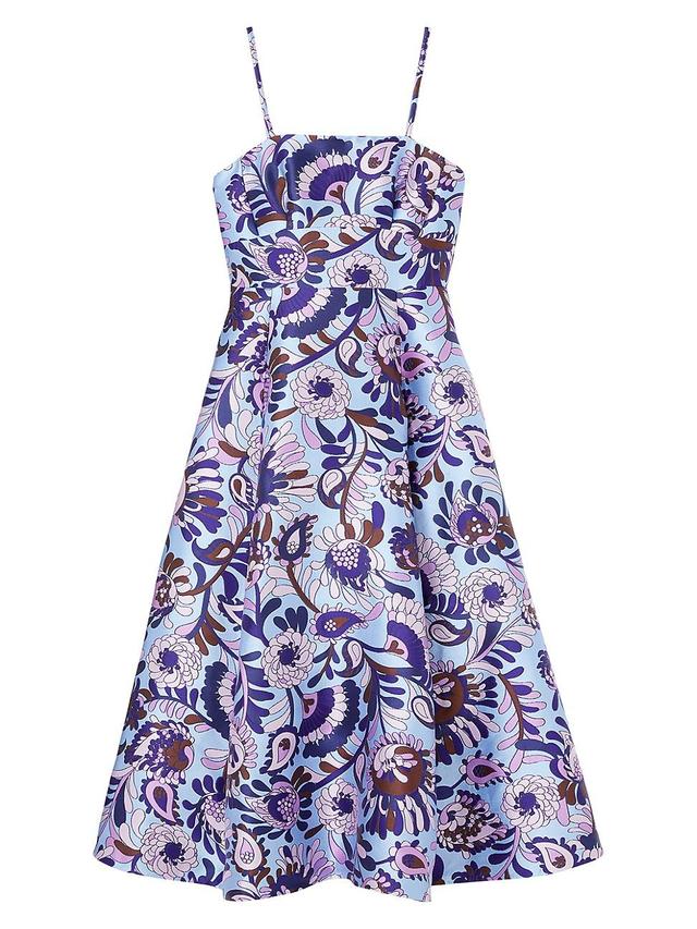 Womens Anita Brocade Floral Midi-Dress Product Image