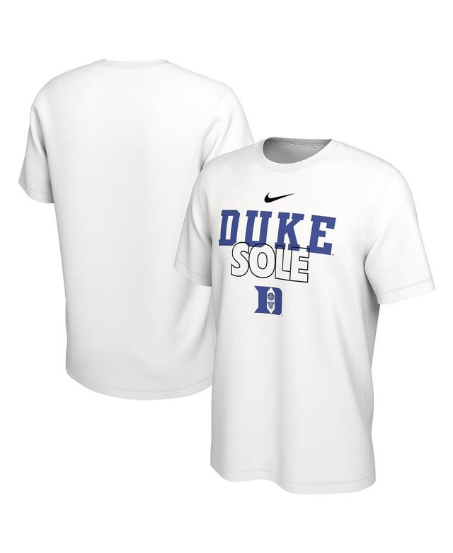 Mens Nike White Duke Blue Devils On Court Bench T-shirt Product Image