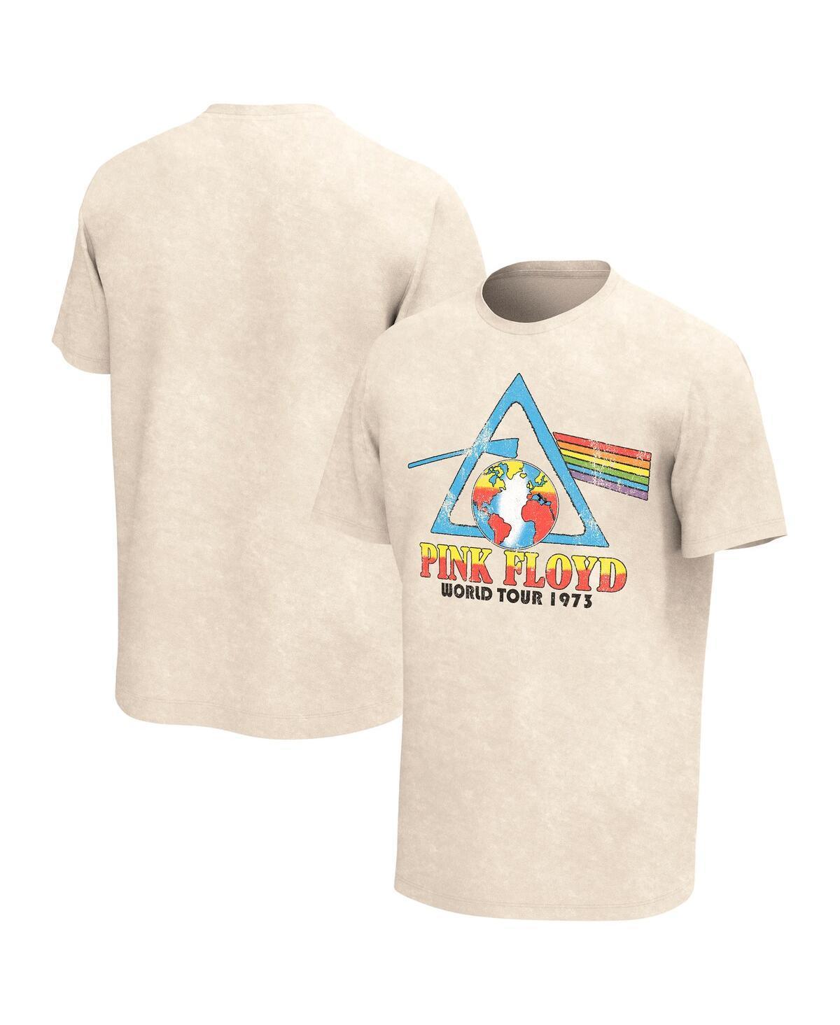 Mens Tan Pink Distressed Floyd World Tour 1973 Washed Graphic T-shirt Product Image