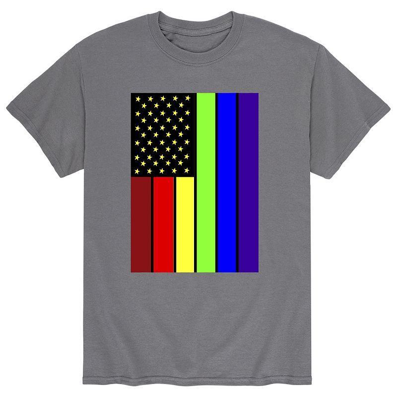 Mens United Freedom Pride Tee Grey Product Image