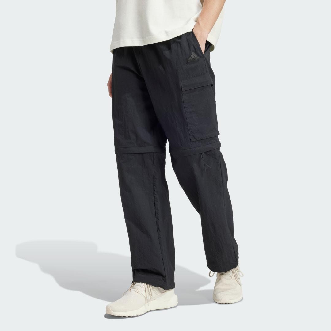 adidas City Escape Premium Zip-Off Cargo Pants Earth Strata L Mens Product Image