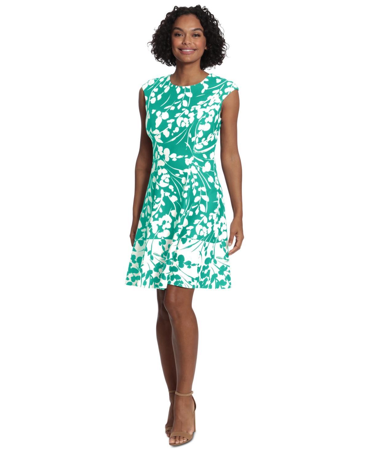 Women's Floral-Print Fit & Flare Dress Product Image