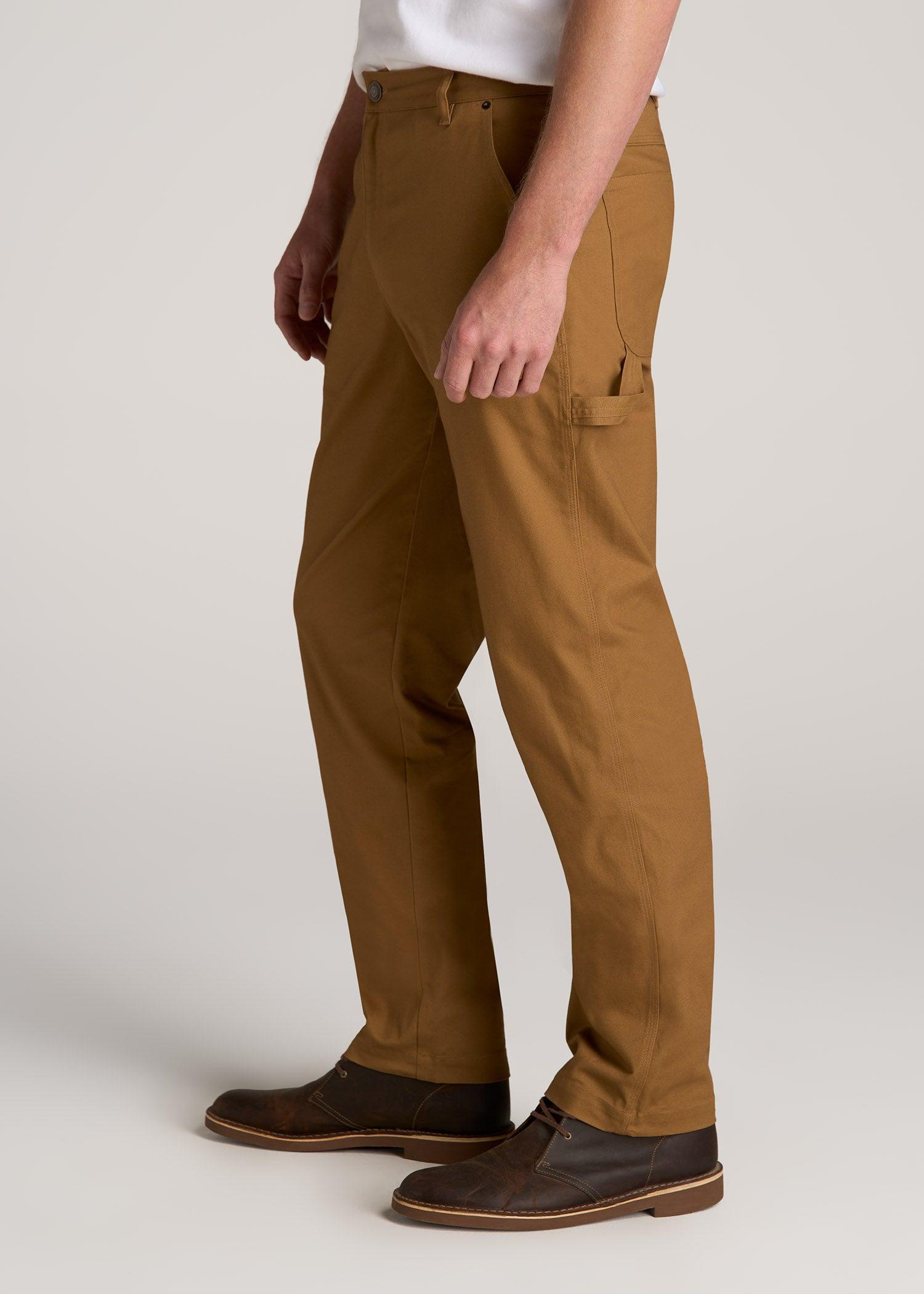 LJ&S Stretch Canvas REGULAR-FIT Carpenter's Pants for Tall Men in Dusty Brown Male Product Image